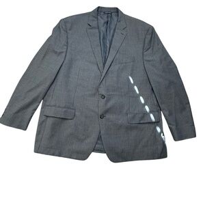 Ralph By Ralph Lauren Jacket Mens 50R Grey striped Wool Canada 3 Button